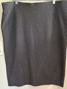 LOFT Black and White Textured Pencil Skirt Size XL